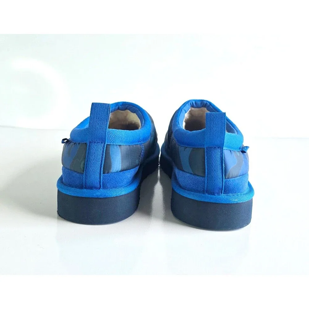UGG Men's Tasman LTA Cali Topo Slippers Ocean Blue Camo Puff Sz 12 45